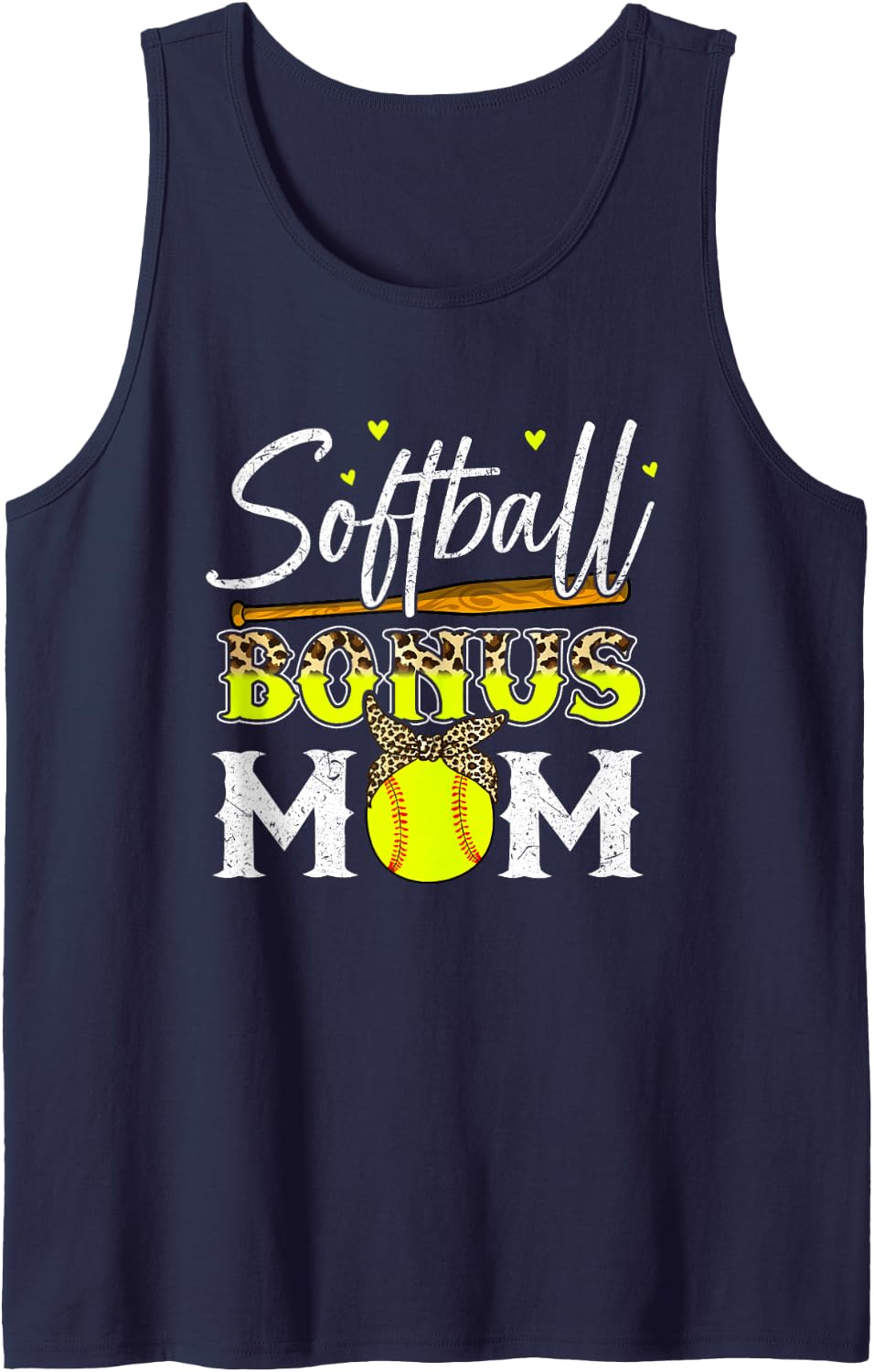 Softball Shirt Women Stepmom Softball Bonus Mom Tank Top - Navy Blue