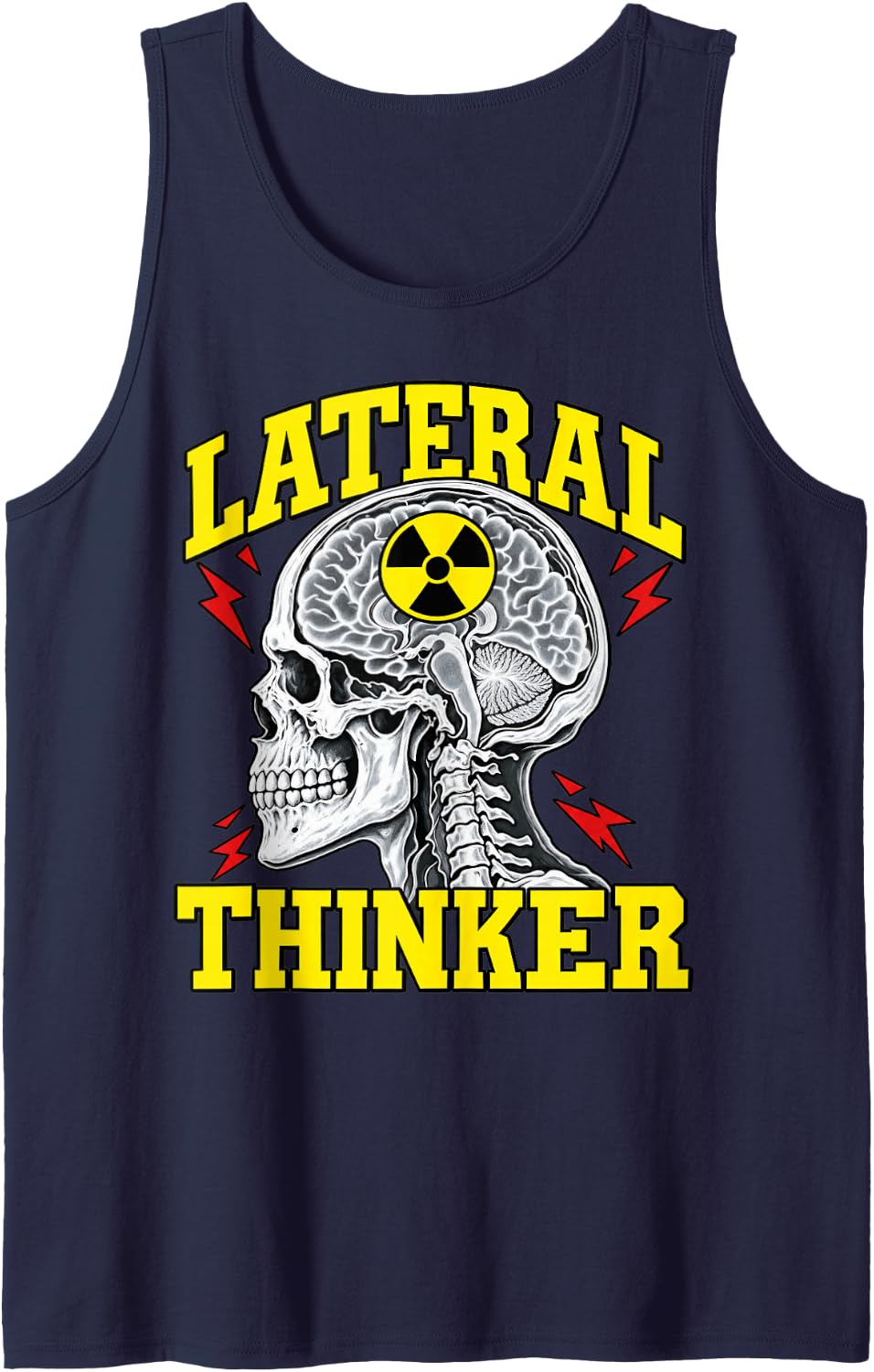 Radiology Tech Lateral Thinker Radiographer Anatomy Nerd Sleeveless Tank Top - Navy Blue