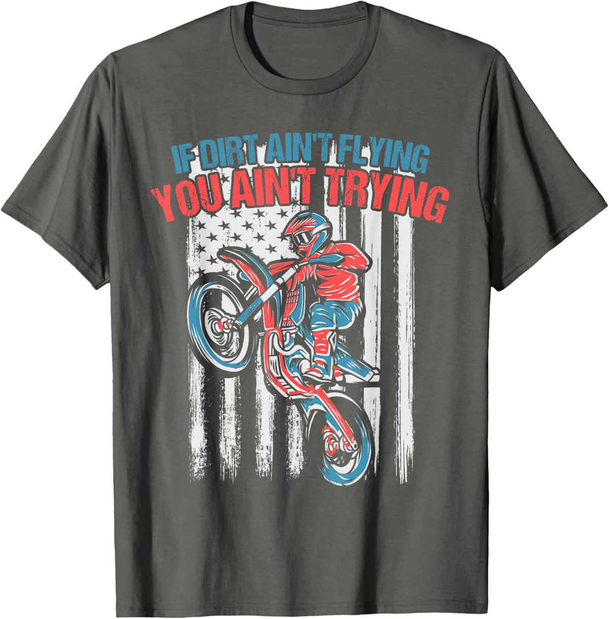 If Dirt Aint Flying You Aint Trying Shirt For Dirt Bike Kids T-Shirt - Asphalt Grey