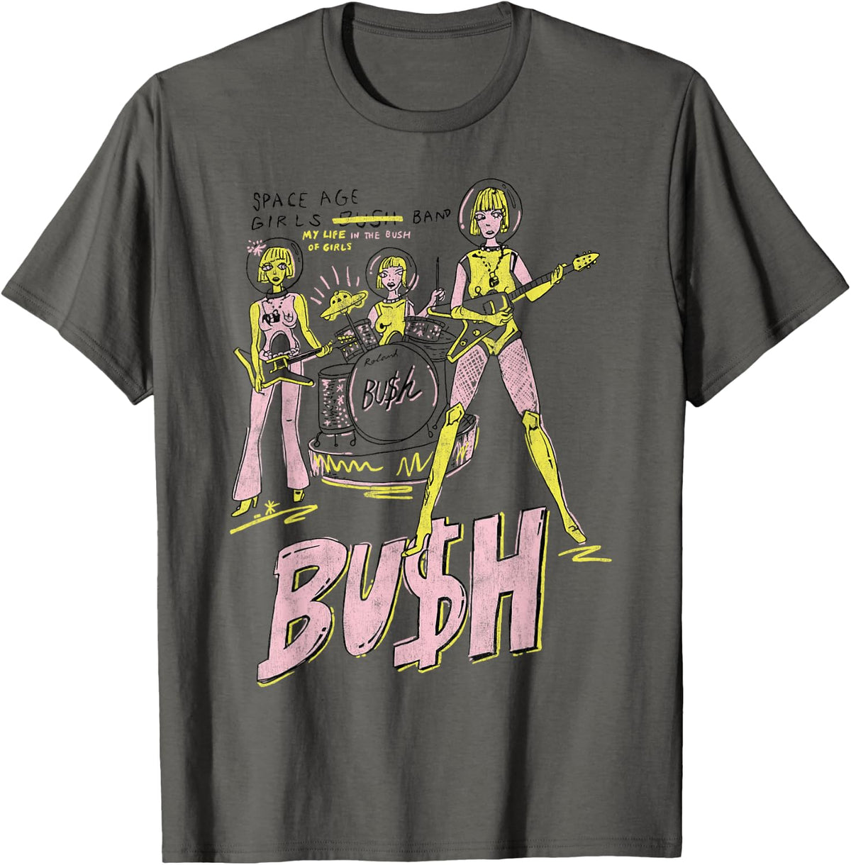 Bush – Space Age Girls T-Shirt - Asphalt Grey