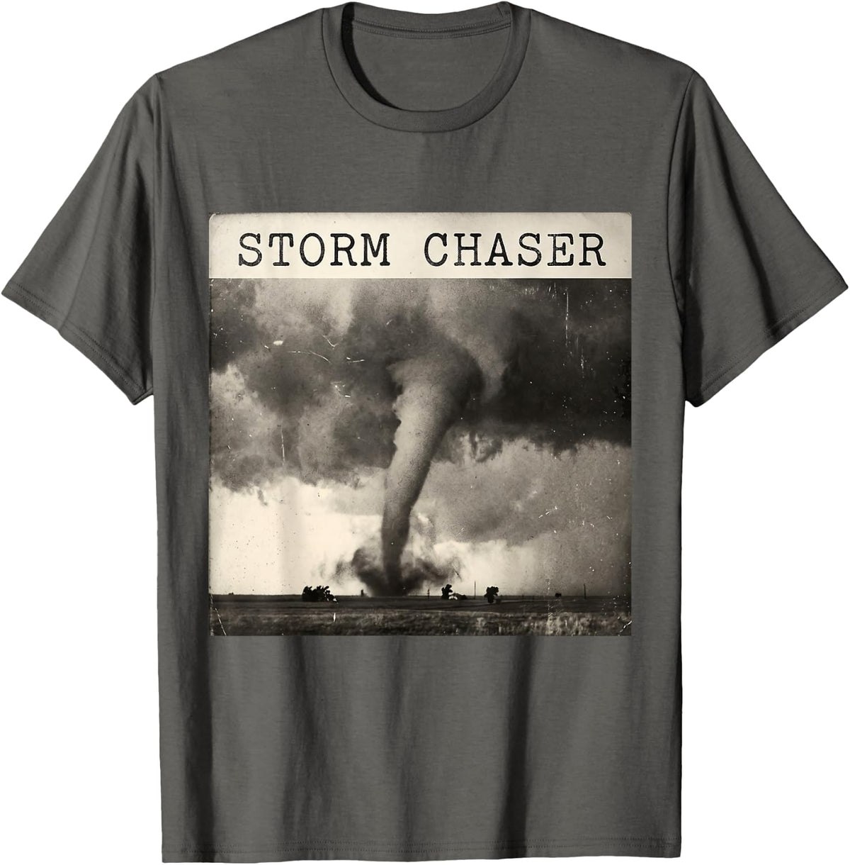 Storm Chasing Meteorology Tornado Chaser Meteorologist T-Shirt - Asphalt Grey