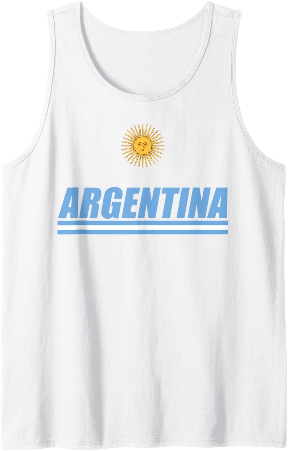 Flag Of Argentina Tees Argentinian Sol De Mayo Souvenir Tank Top - White