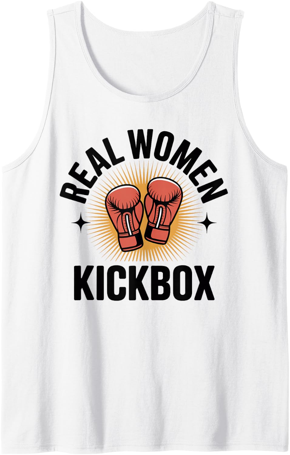 Real Women Kickbox Kickboxer Kickboxing Tank Top - White