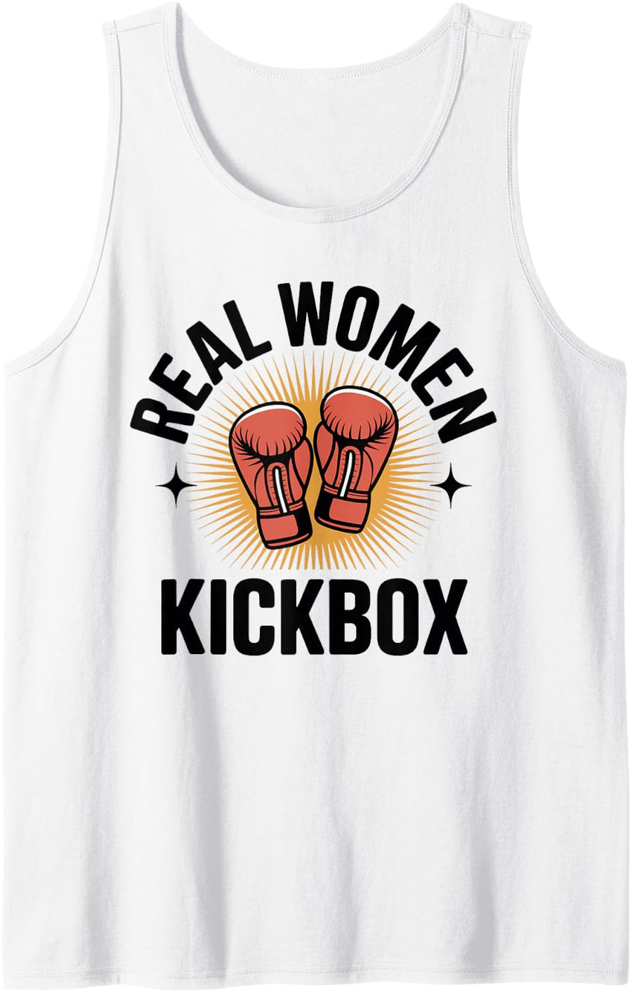 Real Women Kickbox Kickboxer Kickboxing Tank Top - White