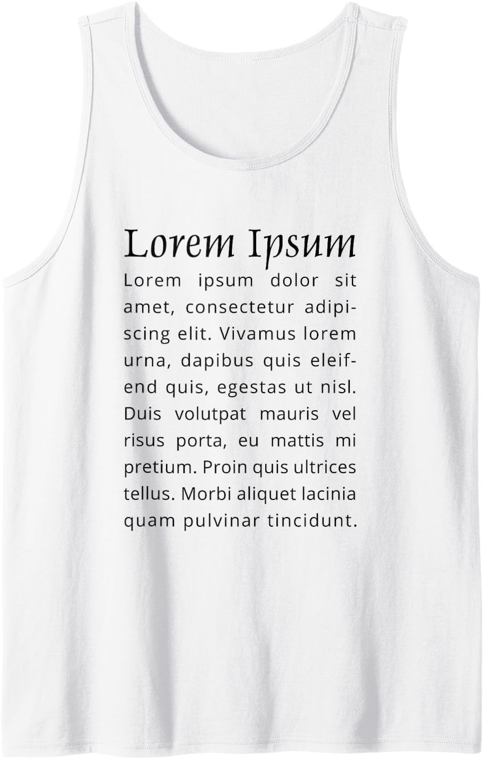 Lorem Ipsum Latin Placeholder Typewriter Geek Sleeveless Tank Top - White