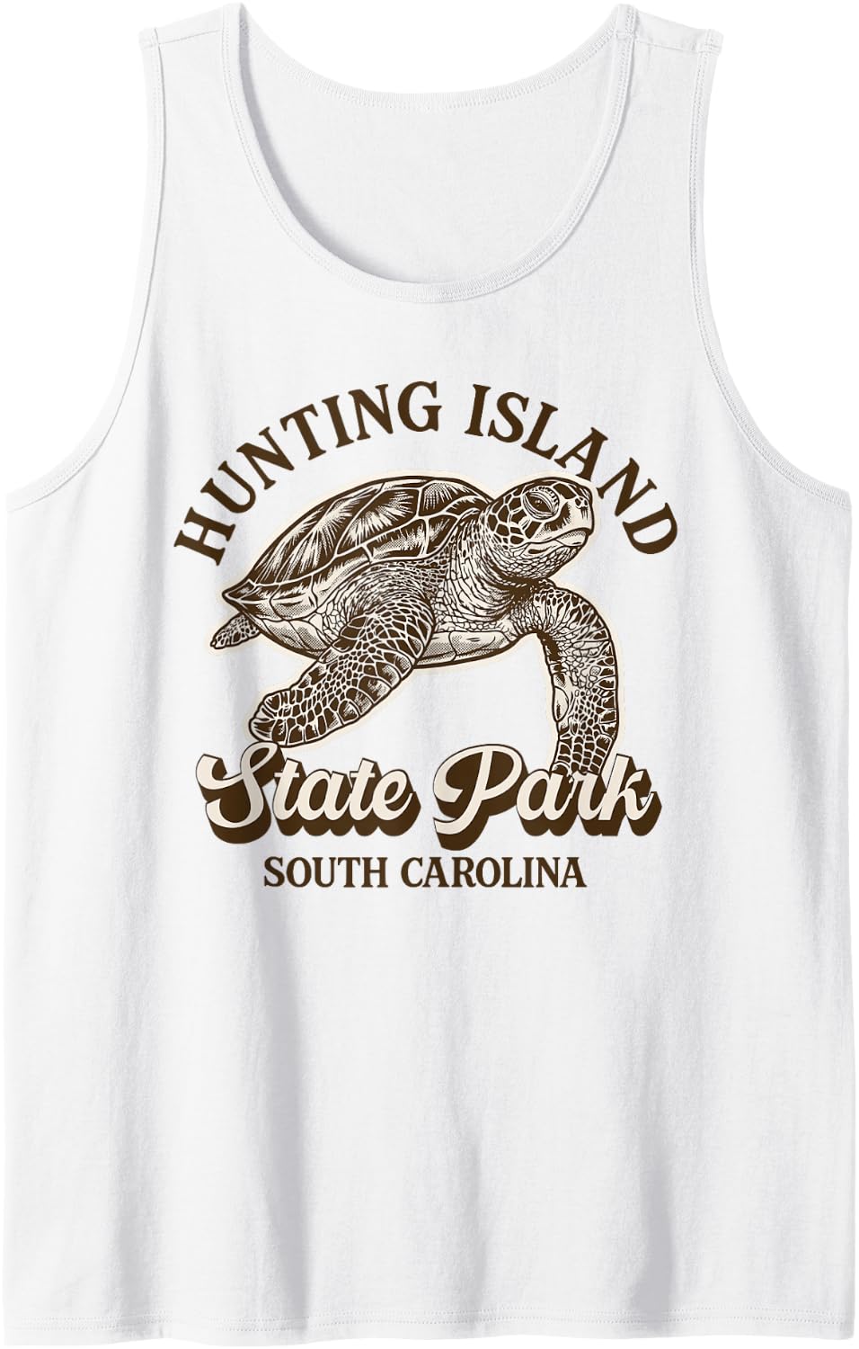 Hunting Island State Park South Carolina SC Sea Turtle Lover Sleeveless Tank Top - White