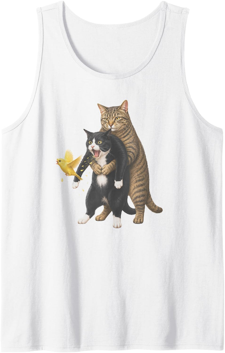 Cat Heimlich Maneuver Funny Feline Rescue Humor Tank Top - White