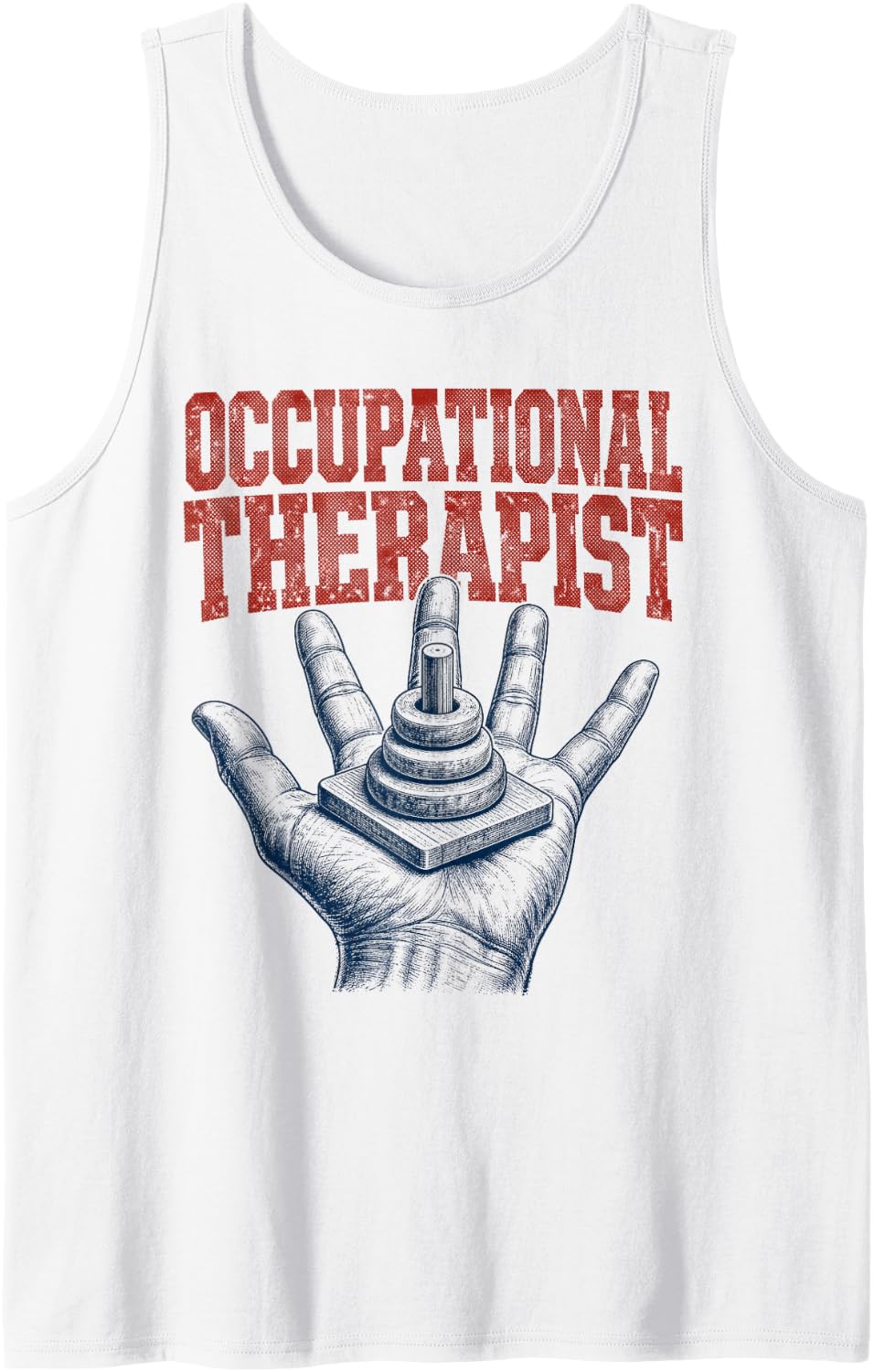 Occupational Therapy Therapist Vintage OTR Tank Top - White