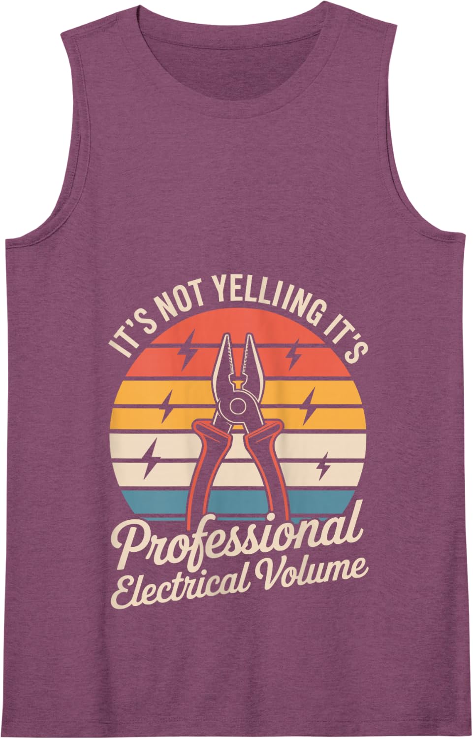 It’s Professional Electrical Volume Funny Electrician Tank Top - Purple