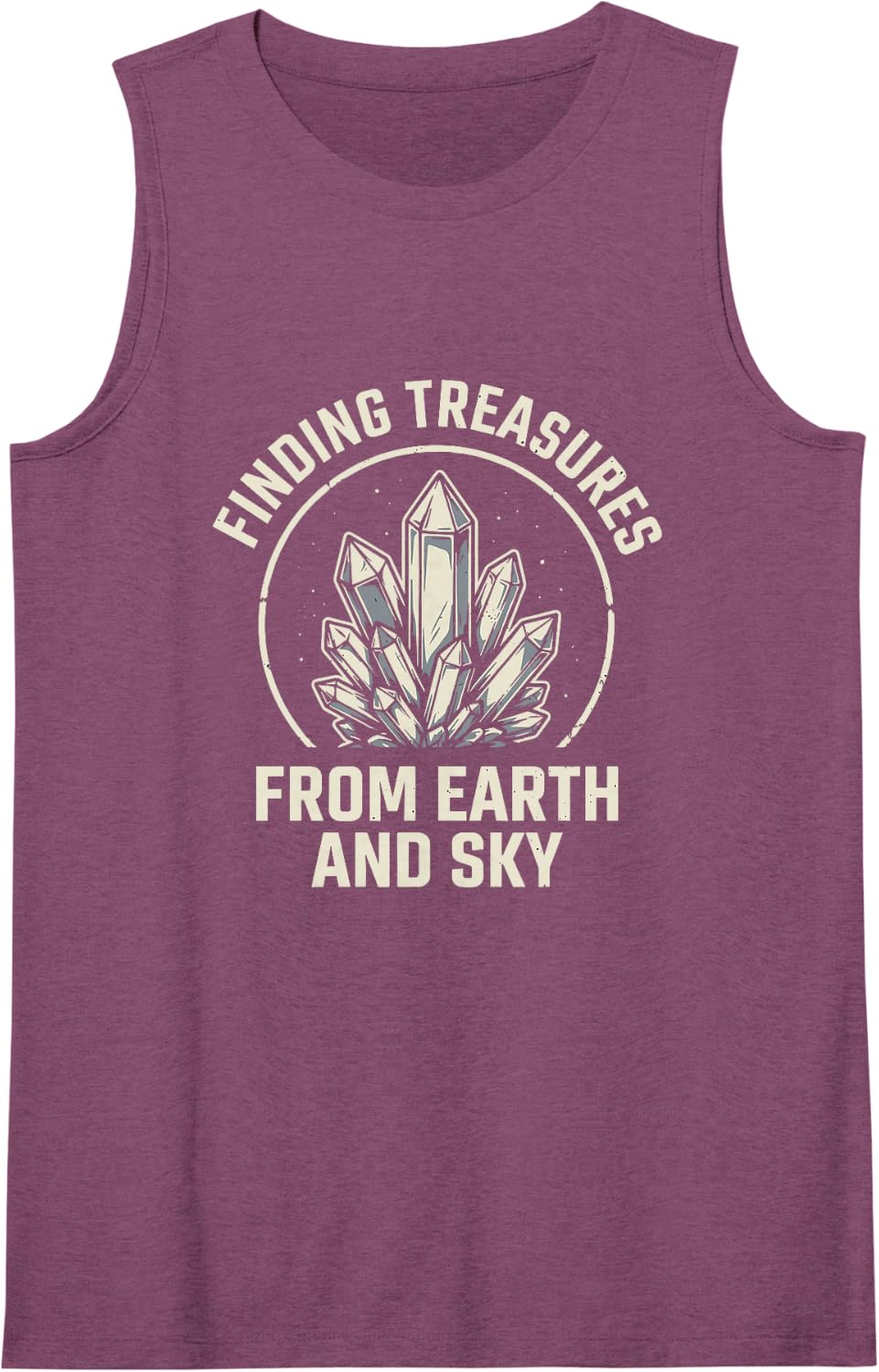 Geode Hunting Rockhound Gear for Men Women Crystal Collector Sleeveless Tank Top - Purple