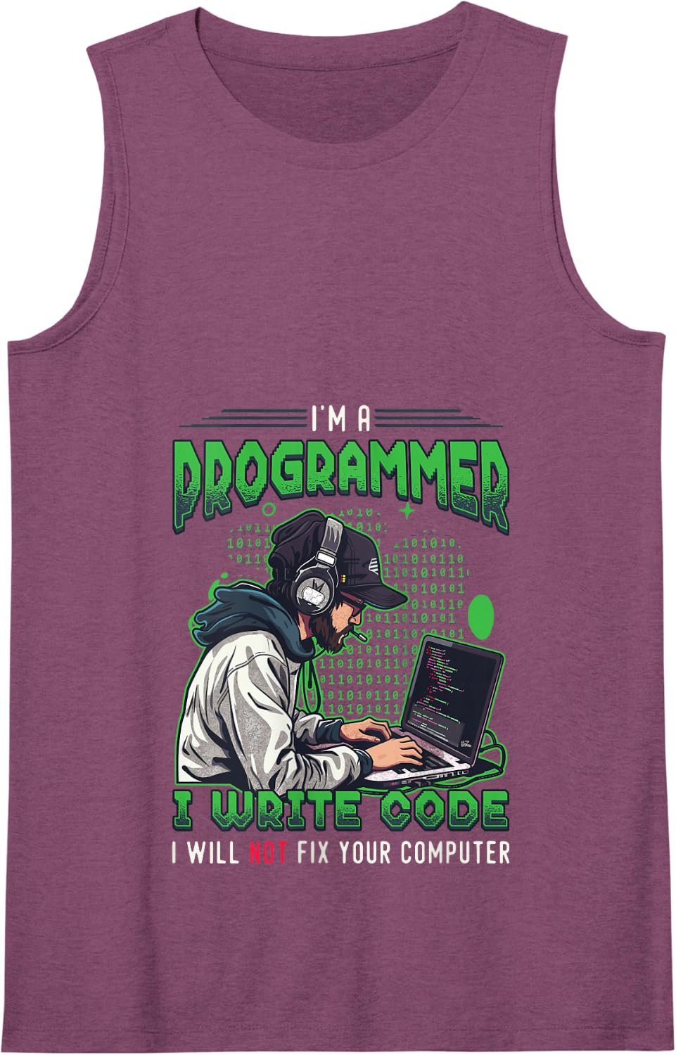 Programmer Write Code Funny Programmer Tank Top - Purple