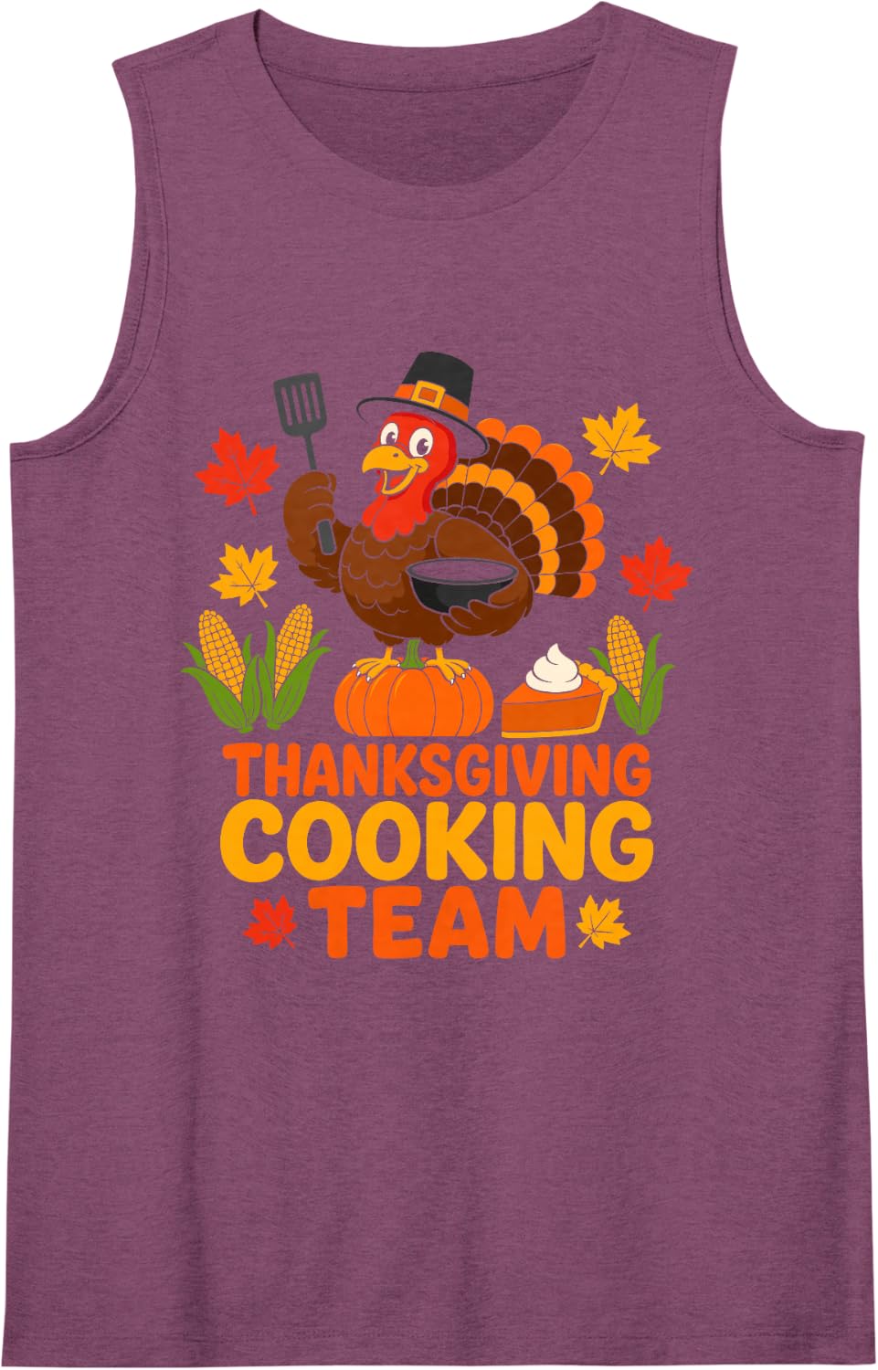 Thanksgiving Cooking Autumn Fall Season Funny Thanksgiving Sleeveless Tank Top - Purple