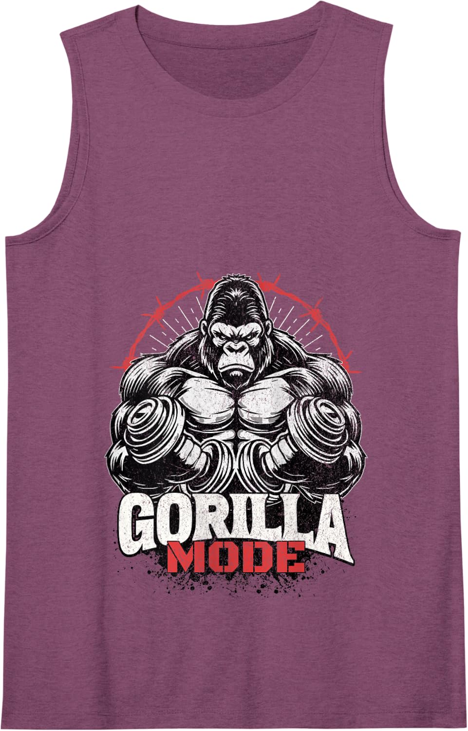 Gorilla Mode Workout Exercise Weights Weights Strong Gym Tank Top - Purple