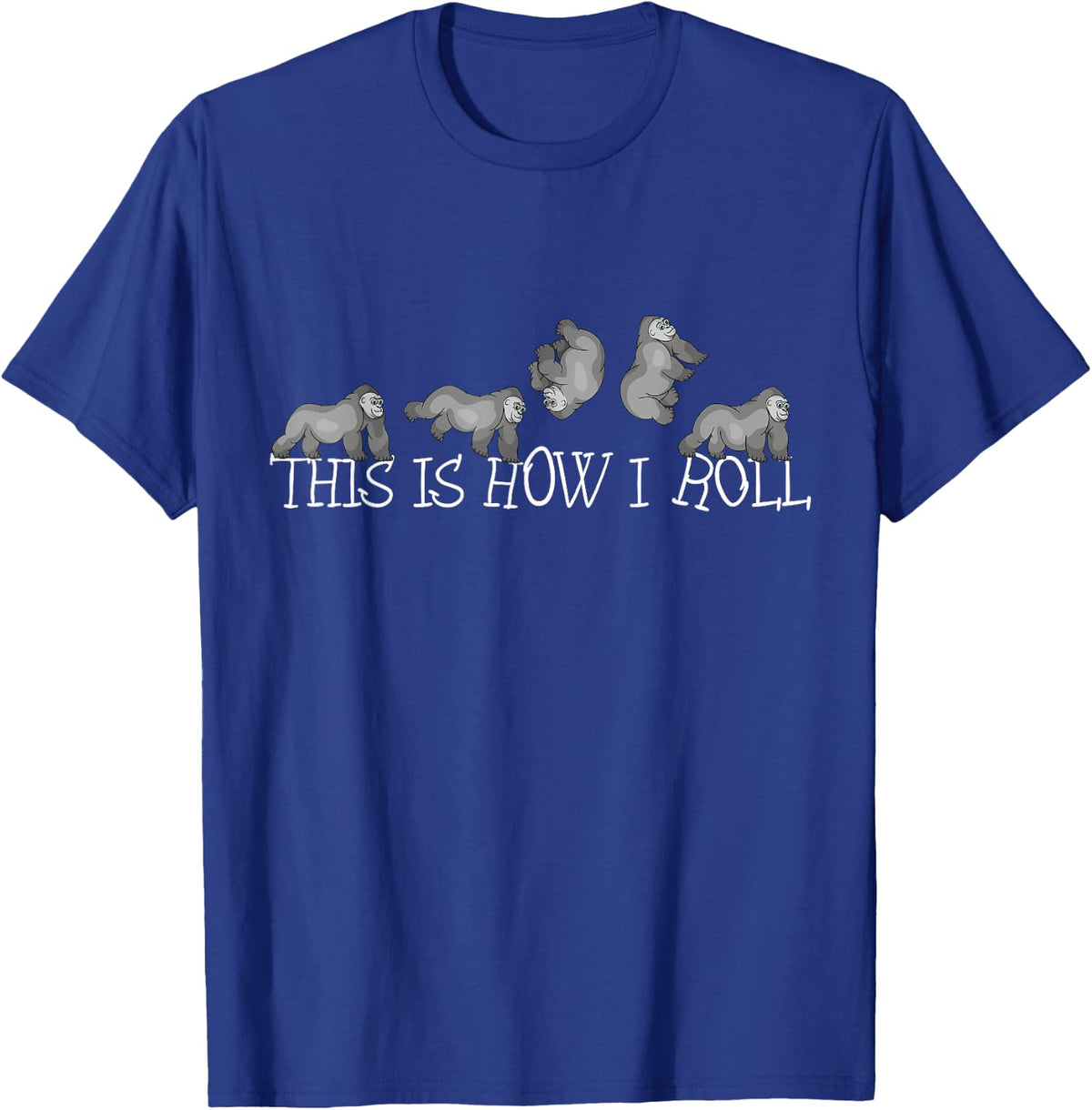 Gorilla Lover Kids Jungle Monkey Ape Funny Gorilla T-Shirt - Royal Blue