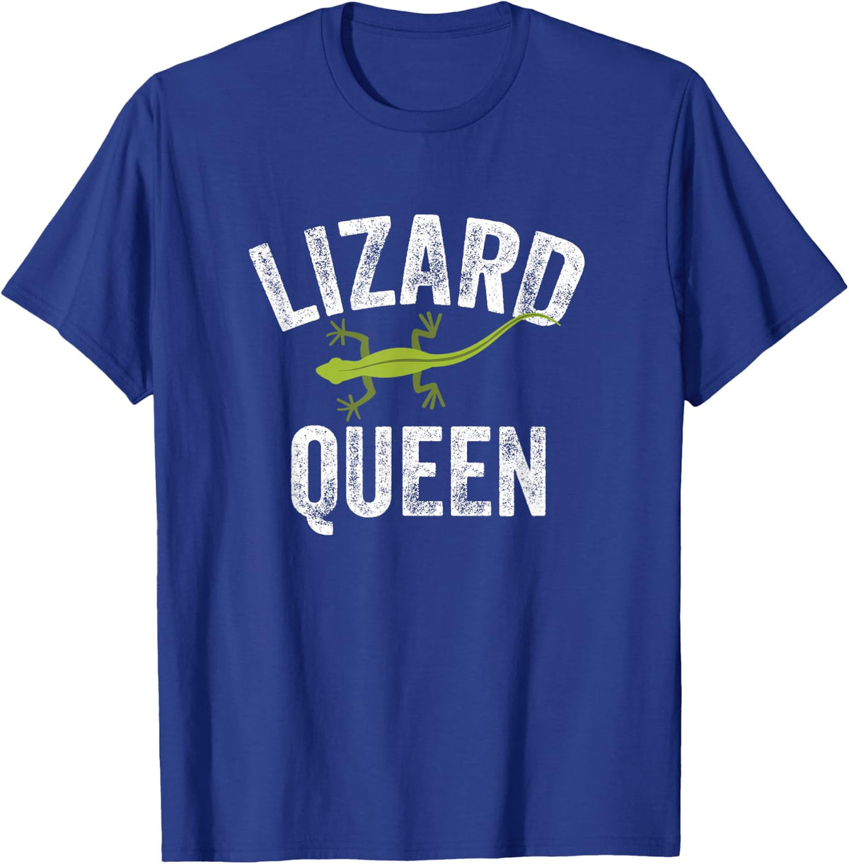 Lizard Queen Lizard Reptile Gecko T-Shirt - Royal Blue