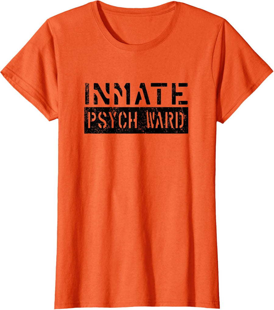 Inmate Psych Ward Funny Costume T-Shirt - Orange