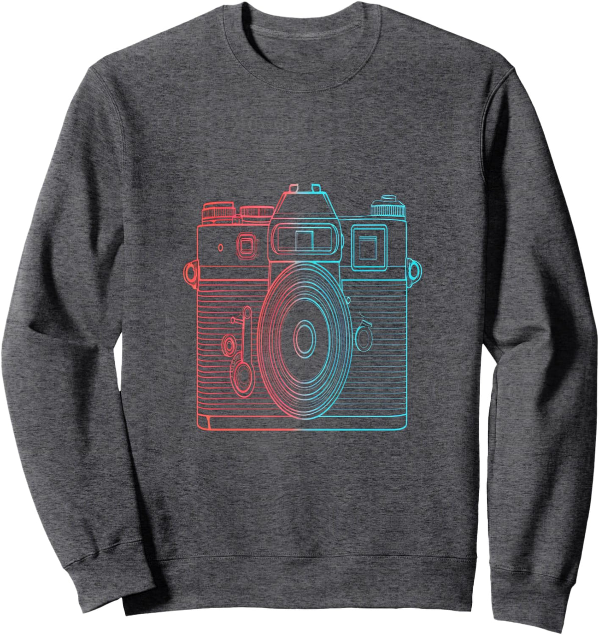 Photography Classic Camera Photographer Vintage Sweatshirt - Adult Unisex Dark Heather Grey