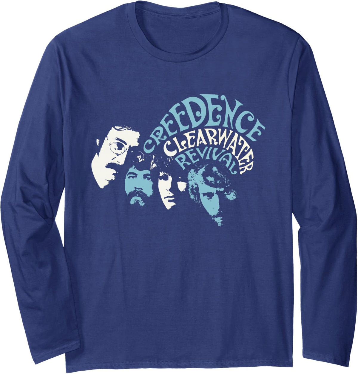 Creedence Clearwater Revival Pendulum Long Sleeve T-Shirt - Adult Unisex Navy Blue