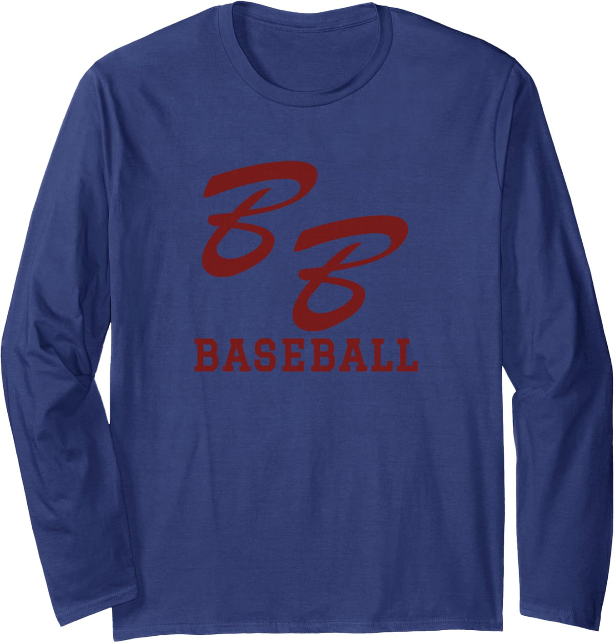Breaux Bridge High School Tigers Baseball Long Sleeve T-Shirt - Adult Unisex Navy Blue