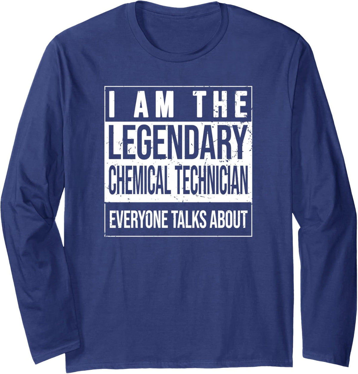 Chemist Birthday Born Chemical-Technician Long Sleeve T-Shirt - Adult Unisex Navy Blue