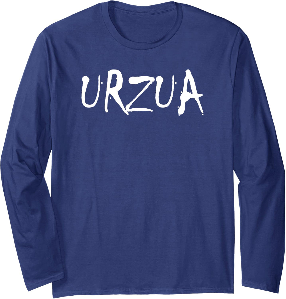 Urzua Last Name American Hispanic Mexican Spanish Family Long Sleeve T-Shirt - Adult Unisex Navy Blue