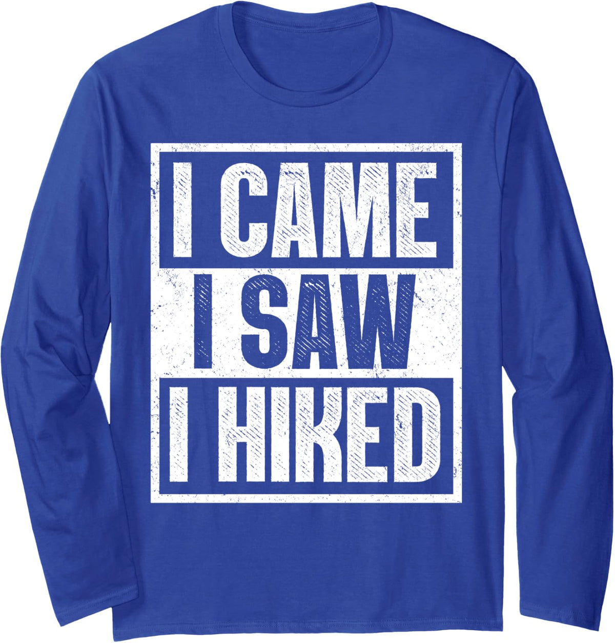 Weekend Hikers Long Sleeve T-Shirt - Adult Unisex Royal Blue