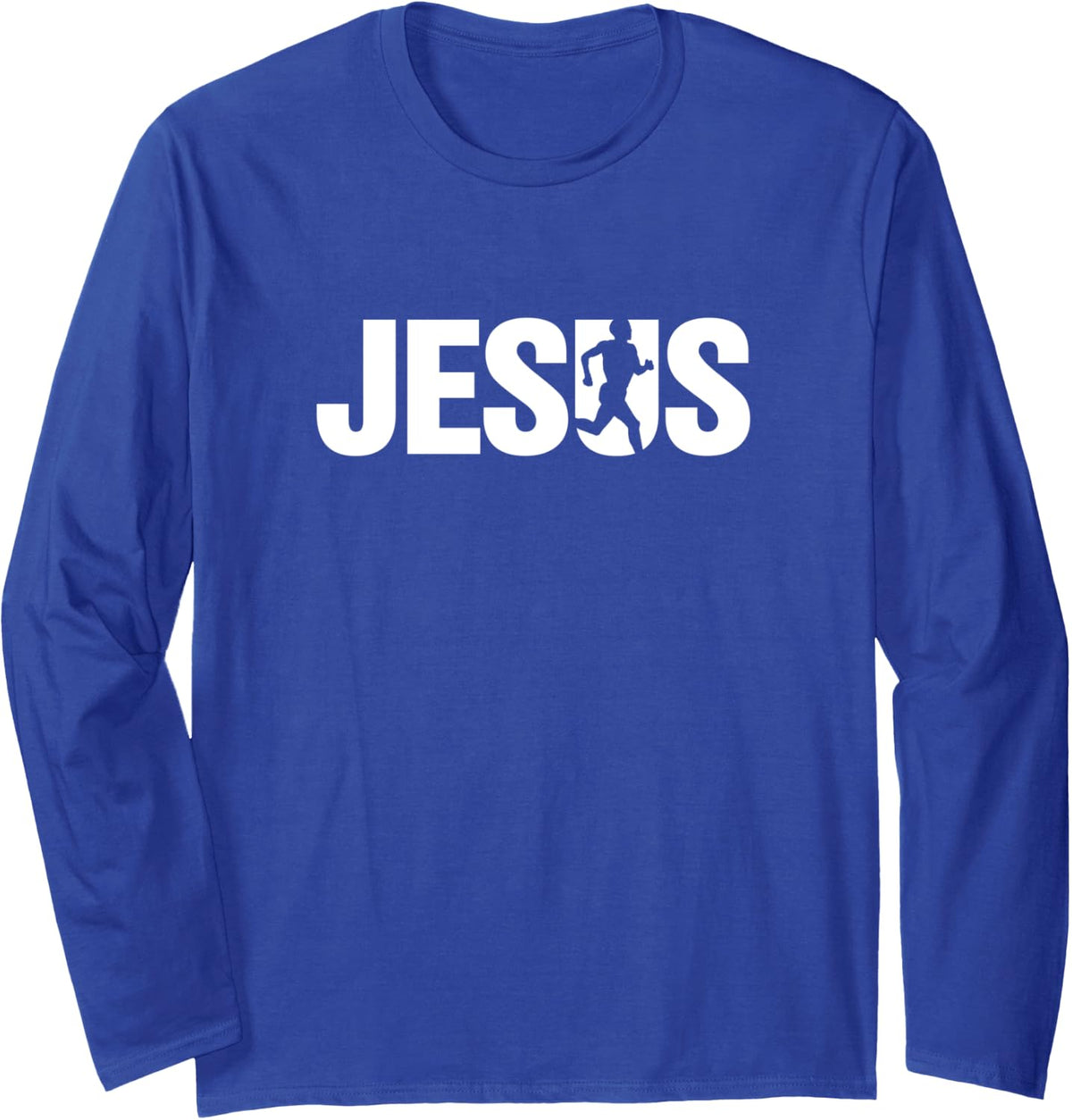 Jesus Christian Running, Cool Run Design Train T-Shirt - Adult Unisex Royal Blue