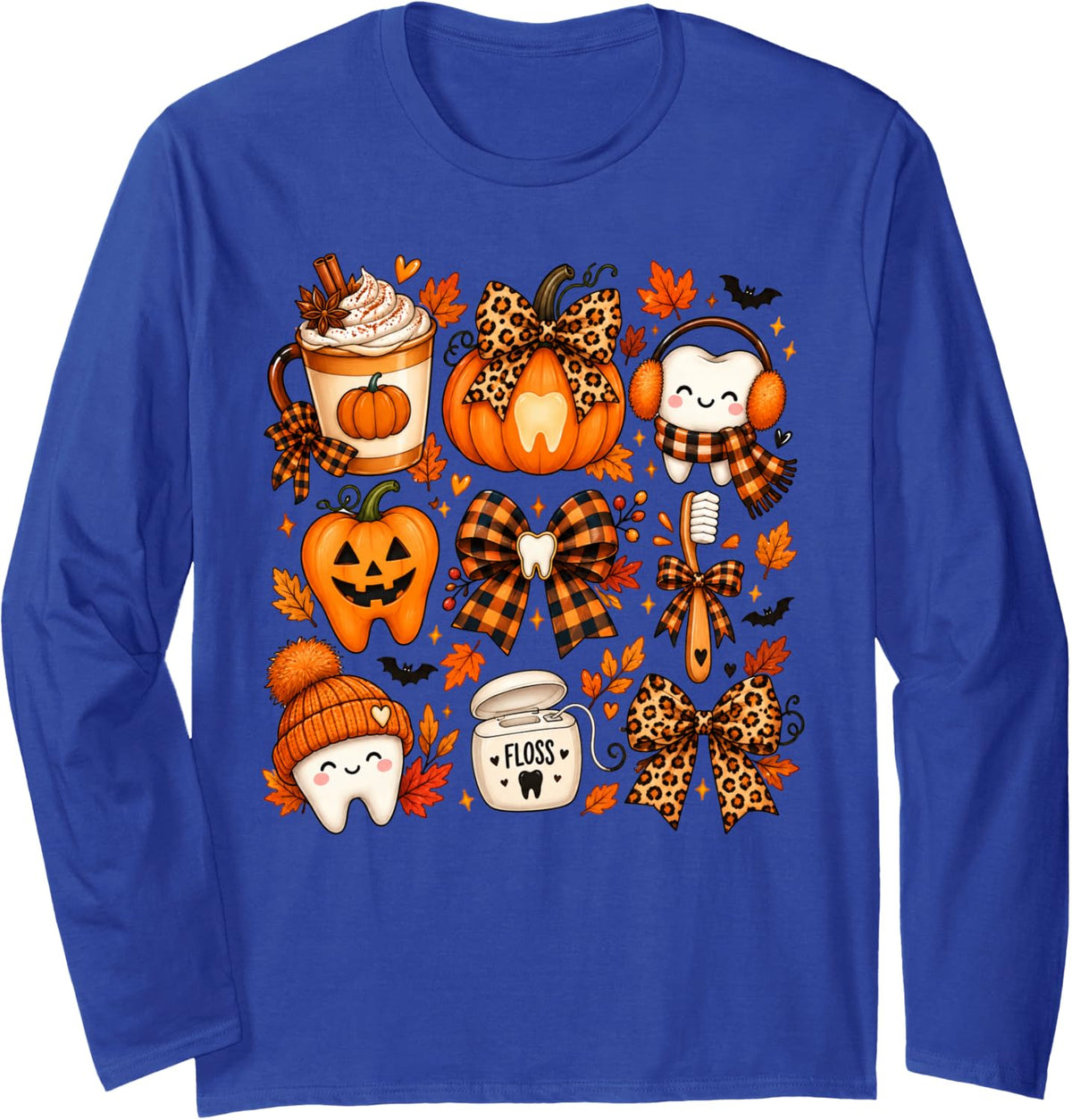Dental Hygienist Long Sleeve T-Shirt - Adult Unisex Royal Blue