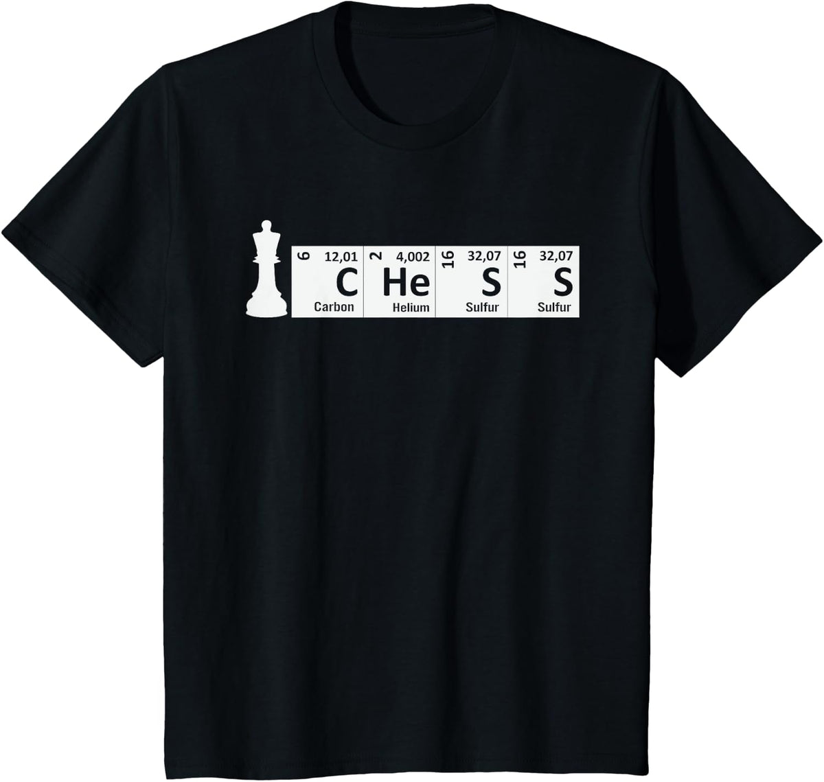 Chess sets periodic table elements Funny chess tee for kids T-Shirt - Black