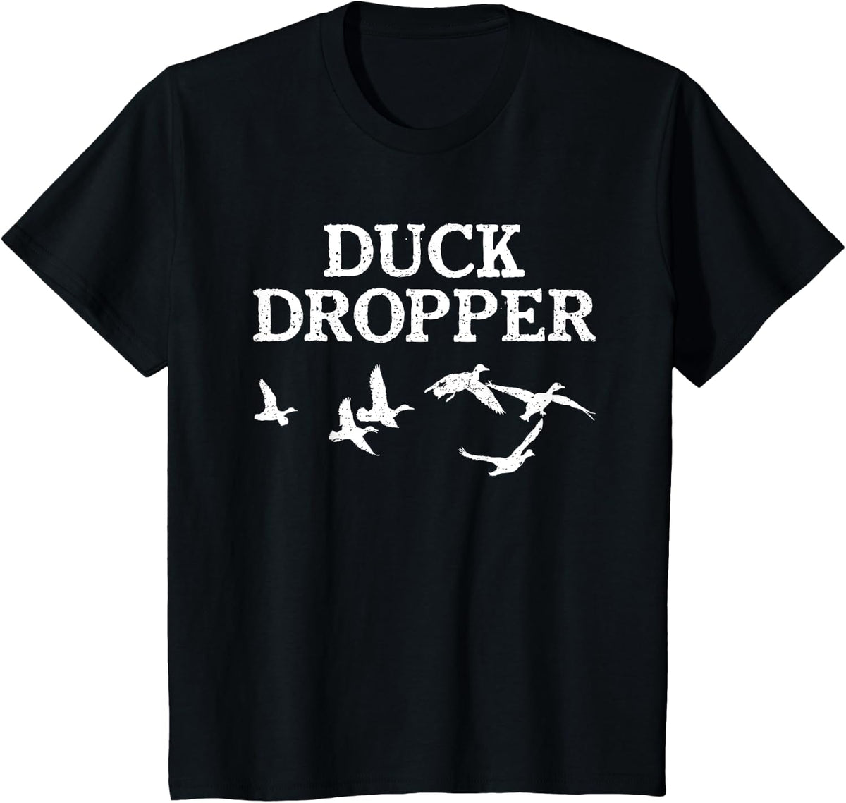 Duck Dropper Duck Hunting Shirt Light T-Shirt - Black