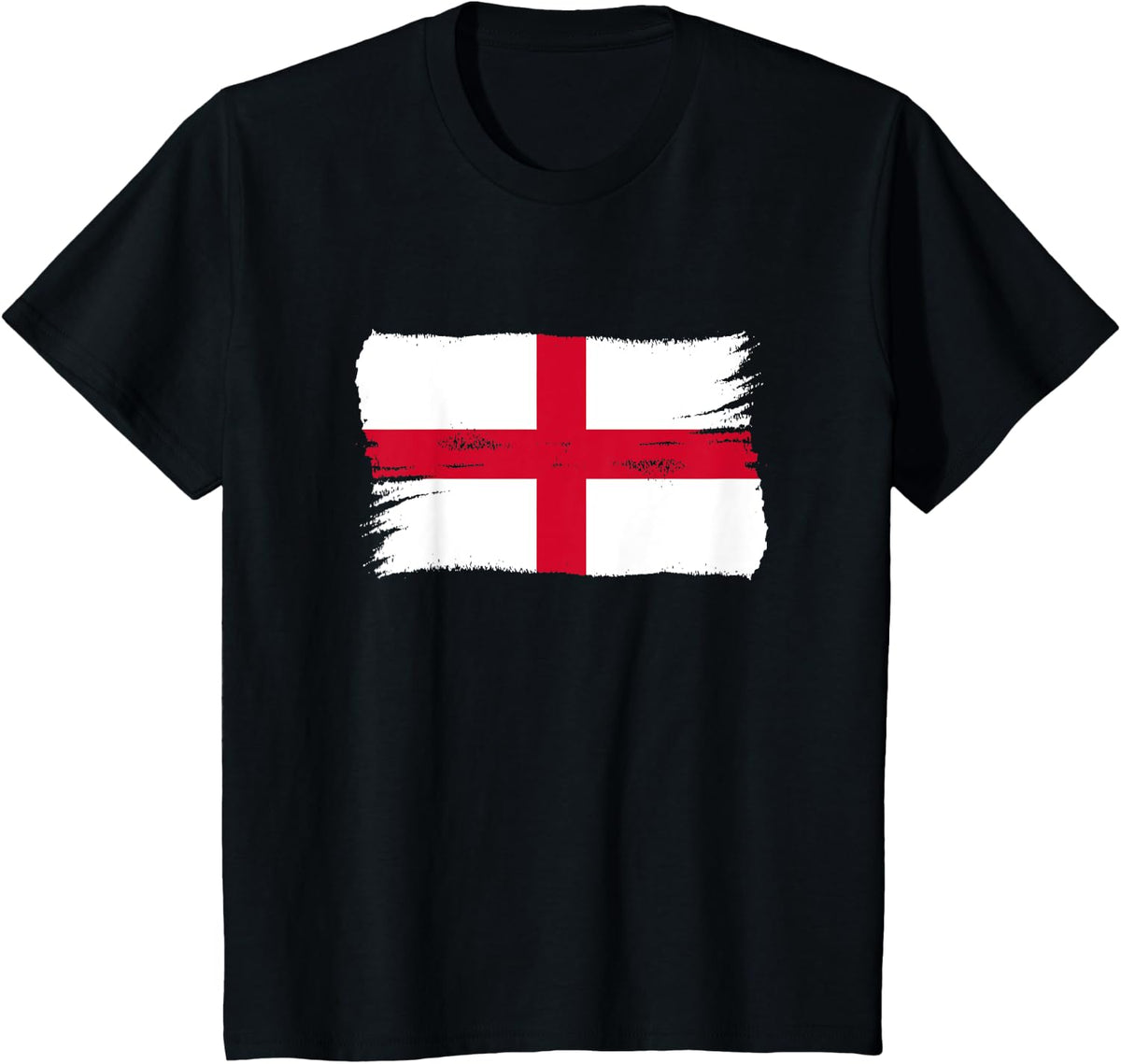 St George's Cross England Flag T-Shirt - Black