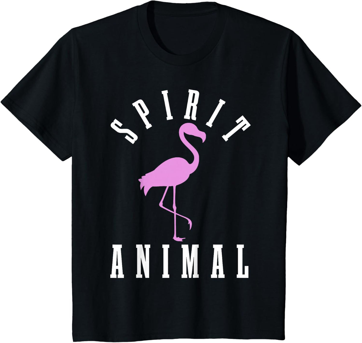 Flamingo is My Spirit Animal Funny Cute Flamingo T-Shirt - Black