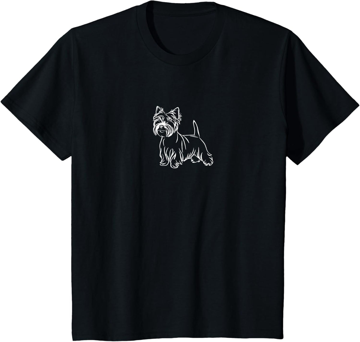 West Highland White Terrier - Minimalist Dog Breed Lover T-Shirt - Black