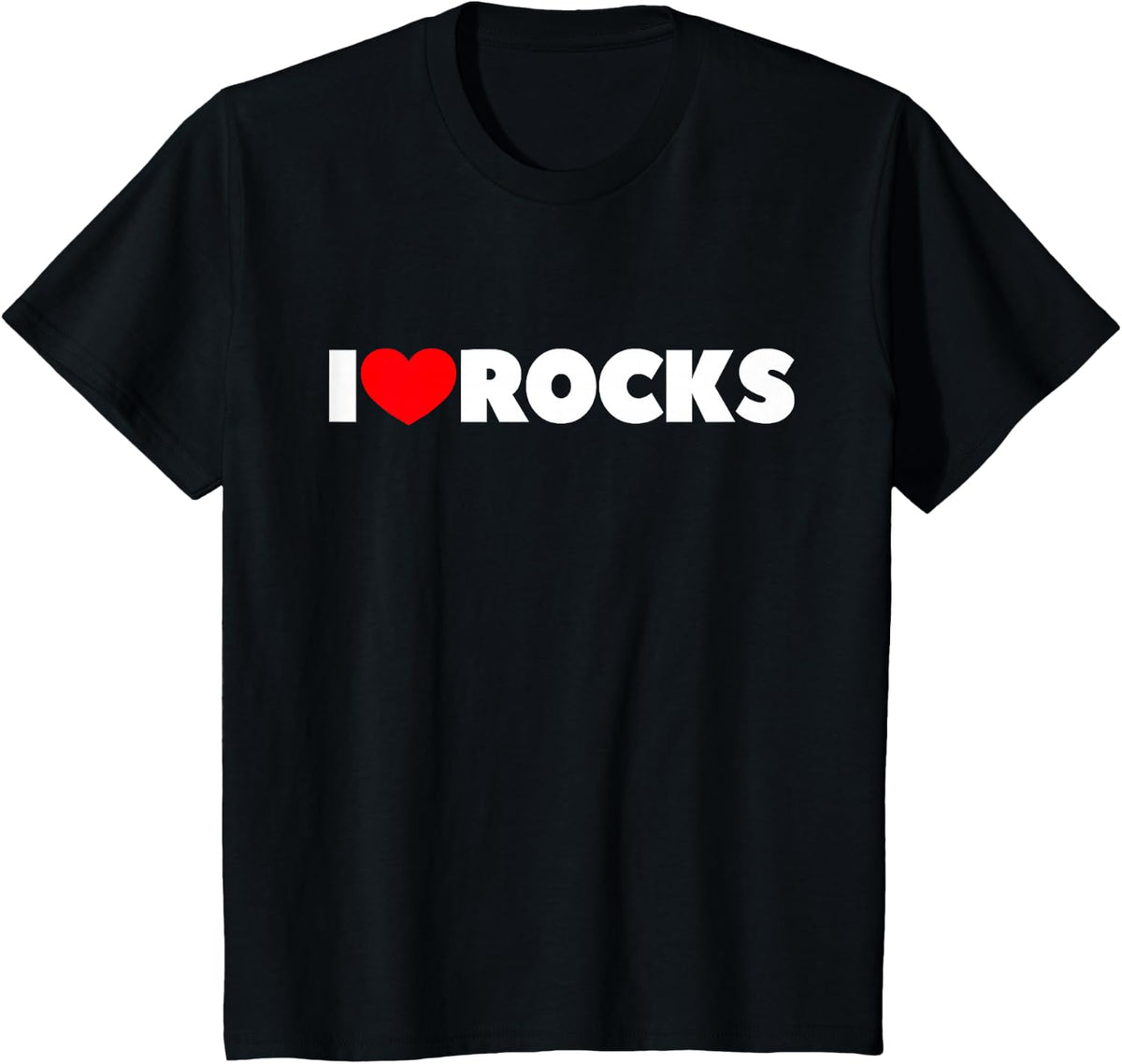 I Love Rocks T-Shirt - Black