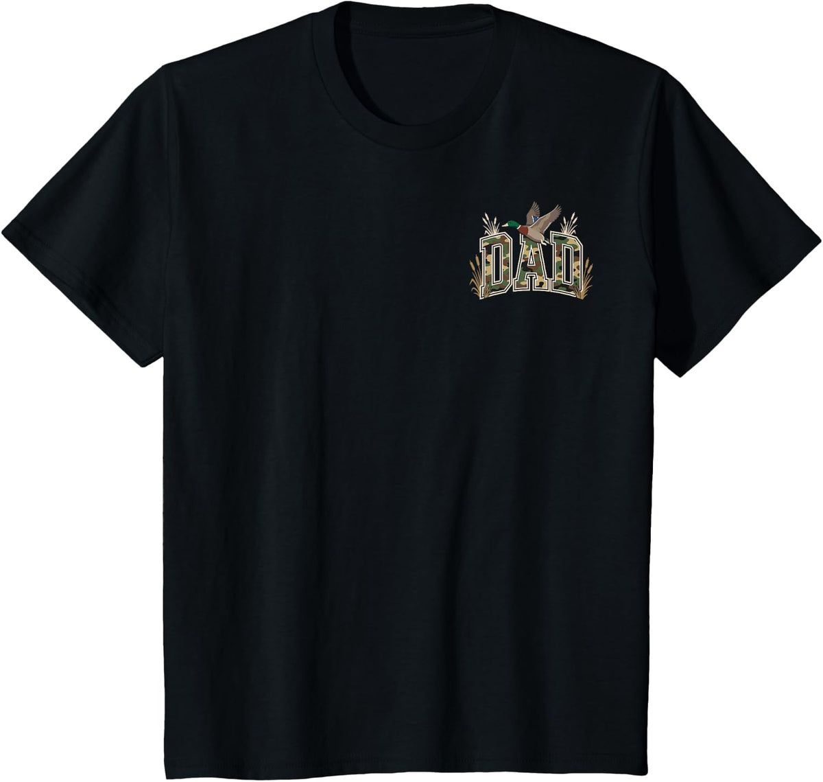 Dad Camo Mallard Duck Hunting Fathers Day Outdoors T-Shirt - Black