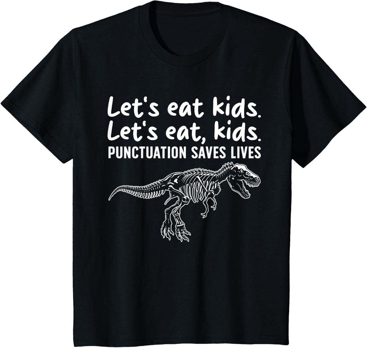 Funny Punctuation Saves Lives Art Men Women English Teacher T-Shirt - Black