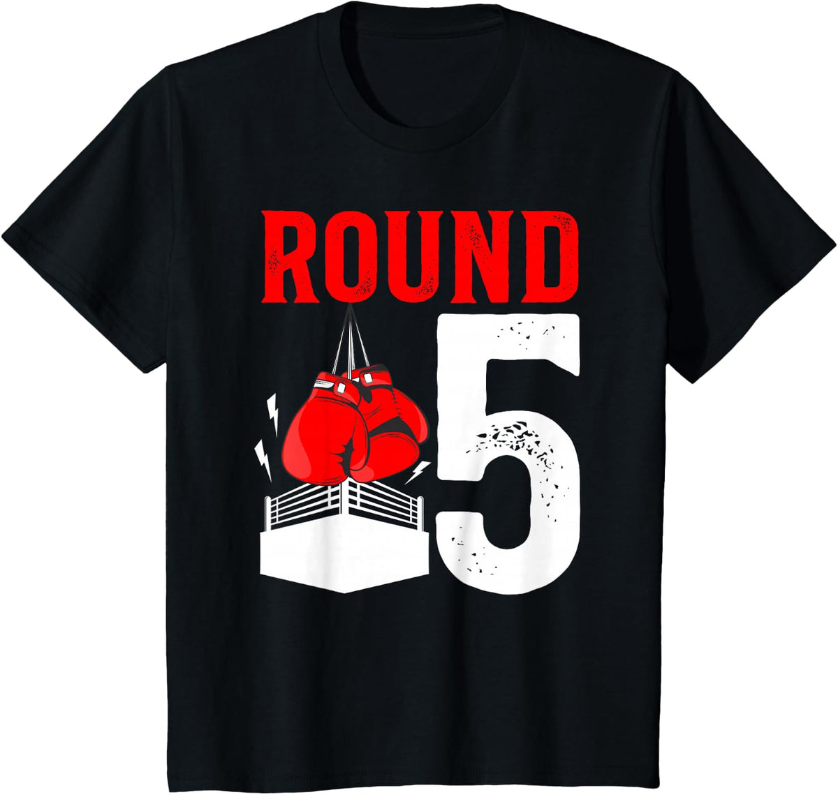 5th Boxing Birthday Five Year Old Boxer Birthday T-Shirt - Black