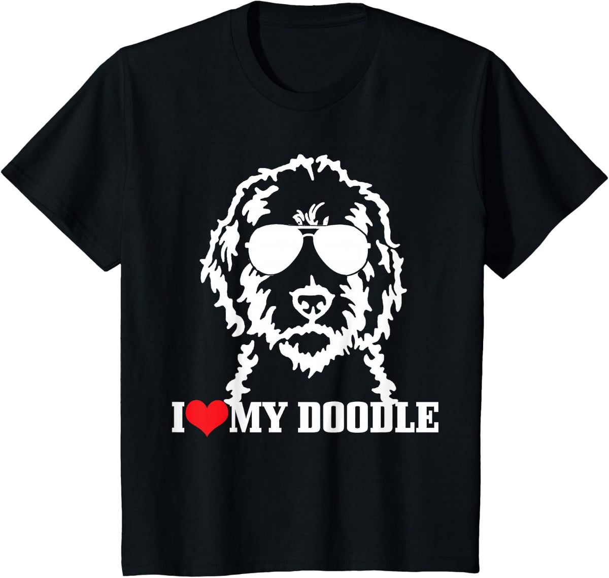 Goldendoodle I Love My Doodle Mom Labradoodle Dog Funny Gift T-Shirt - Black