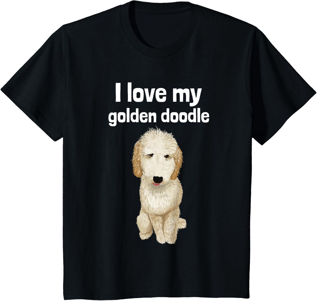 I Love My Golden Doodle - Merchandise for Goldendoodle Owner T-Shirt - Black