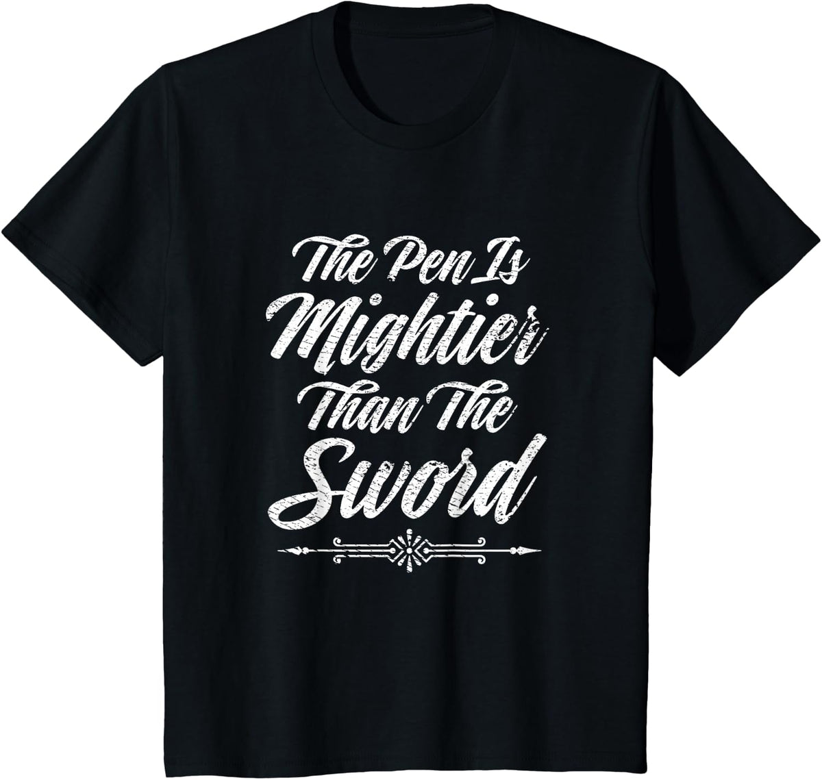 The pen is mightier than the sword T-Shirt - Black