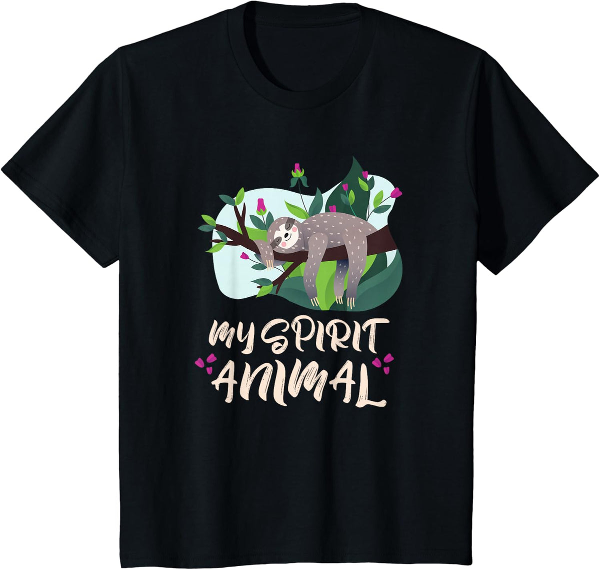 My Spiritual Animal Sloth T-Shirt - Black