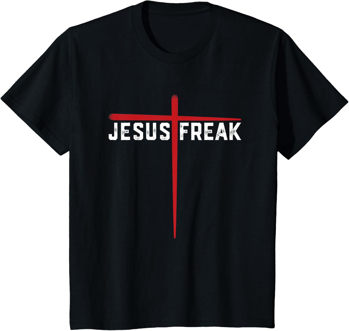 Jesus Freak - Cross Painting for Christians T-Shirt - Black