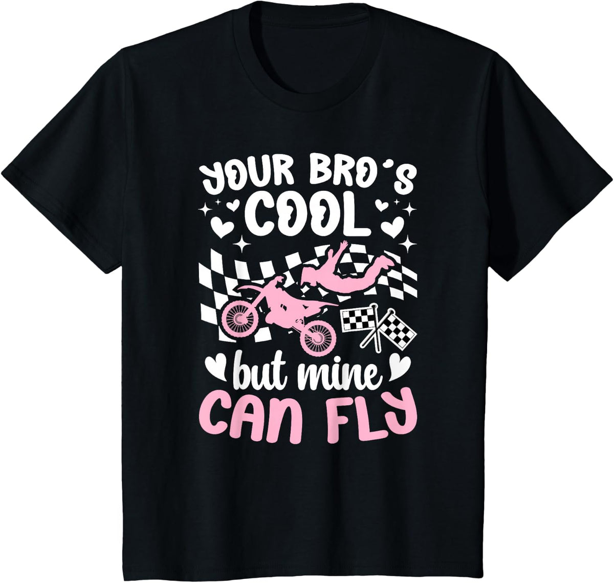 Motocross Sister Proud Sister Of A Motocross Rider Sis T-Shirt - Black