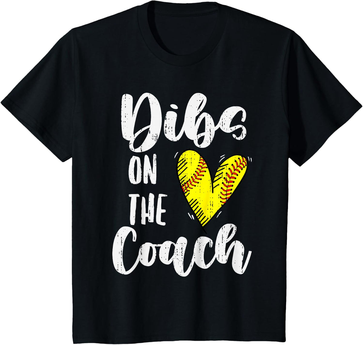 Dibs On The Coach Softball Coach Wife Mom Mama Mother Womens T-Shirt - Black