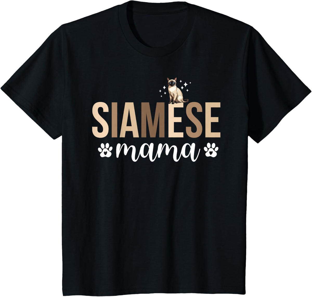 Siamese Mama Siamese Cat Mom Siamese Owner Siamese Lover T-Shirt - Black