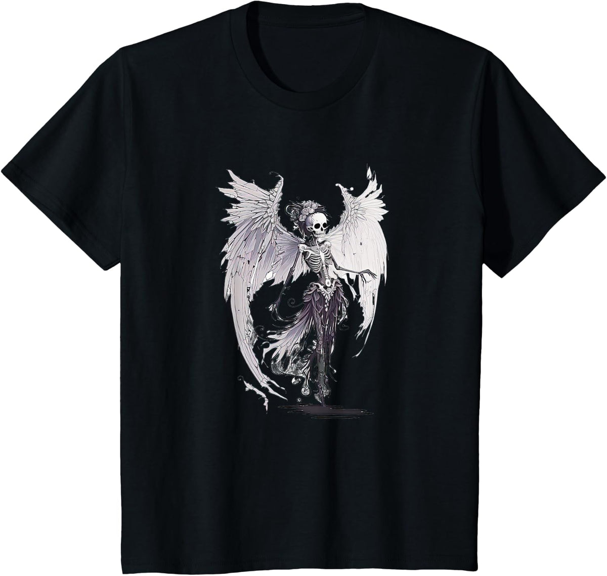 Goth Fairycore Aesthetic gothic fairy Aesthetic T-Shirt - Black