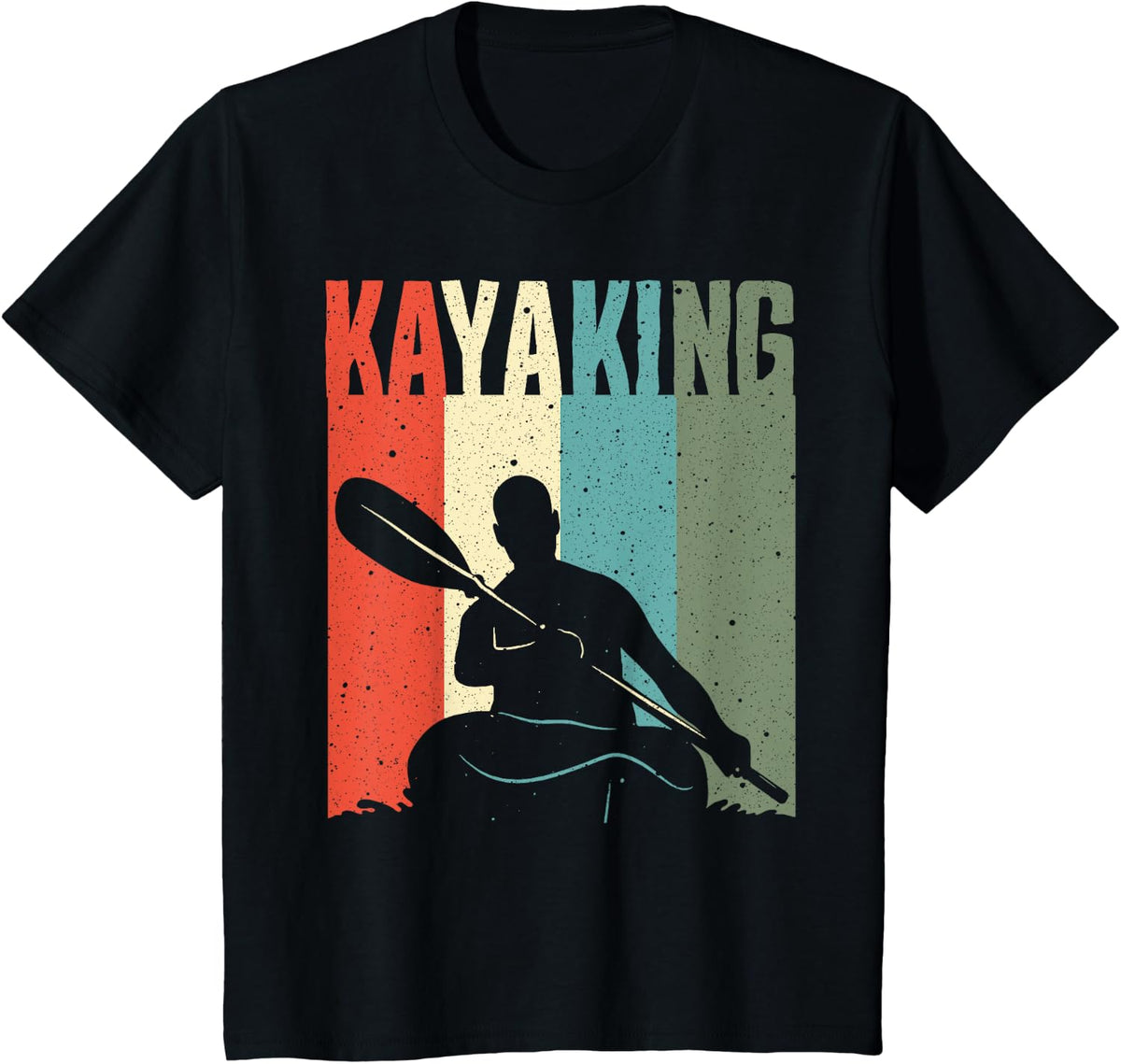 Funny Kayaking Design For Men Women Kayak Rafting Row Lovers T-Shirt - Black