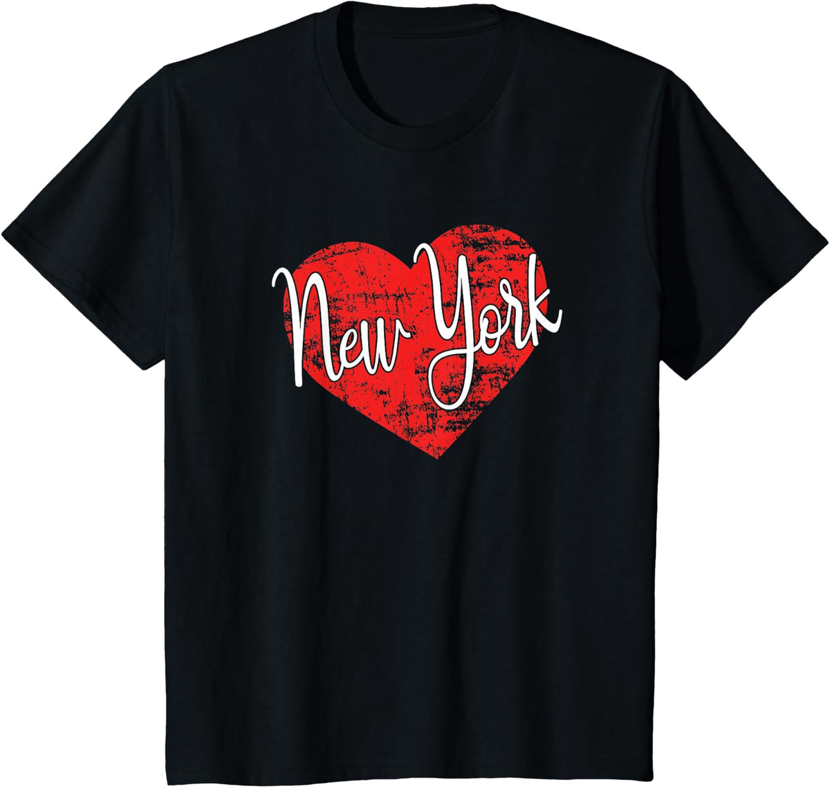 New York Love Cool Grunge Heart Fun New York Pride T-Shirt - Black