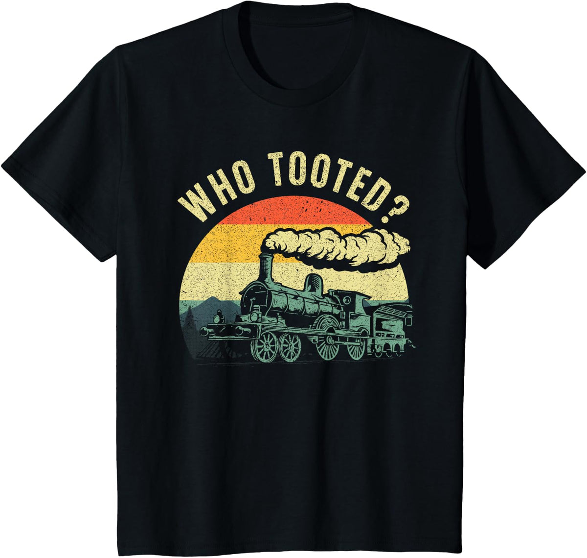 Cute Train Art for Men Women Train Collector Railroad Lover T-Shirt - Black