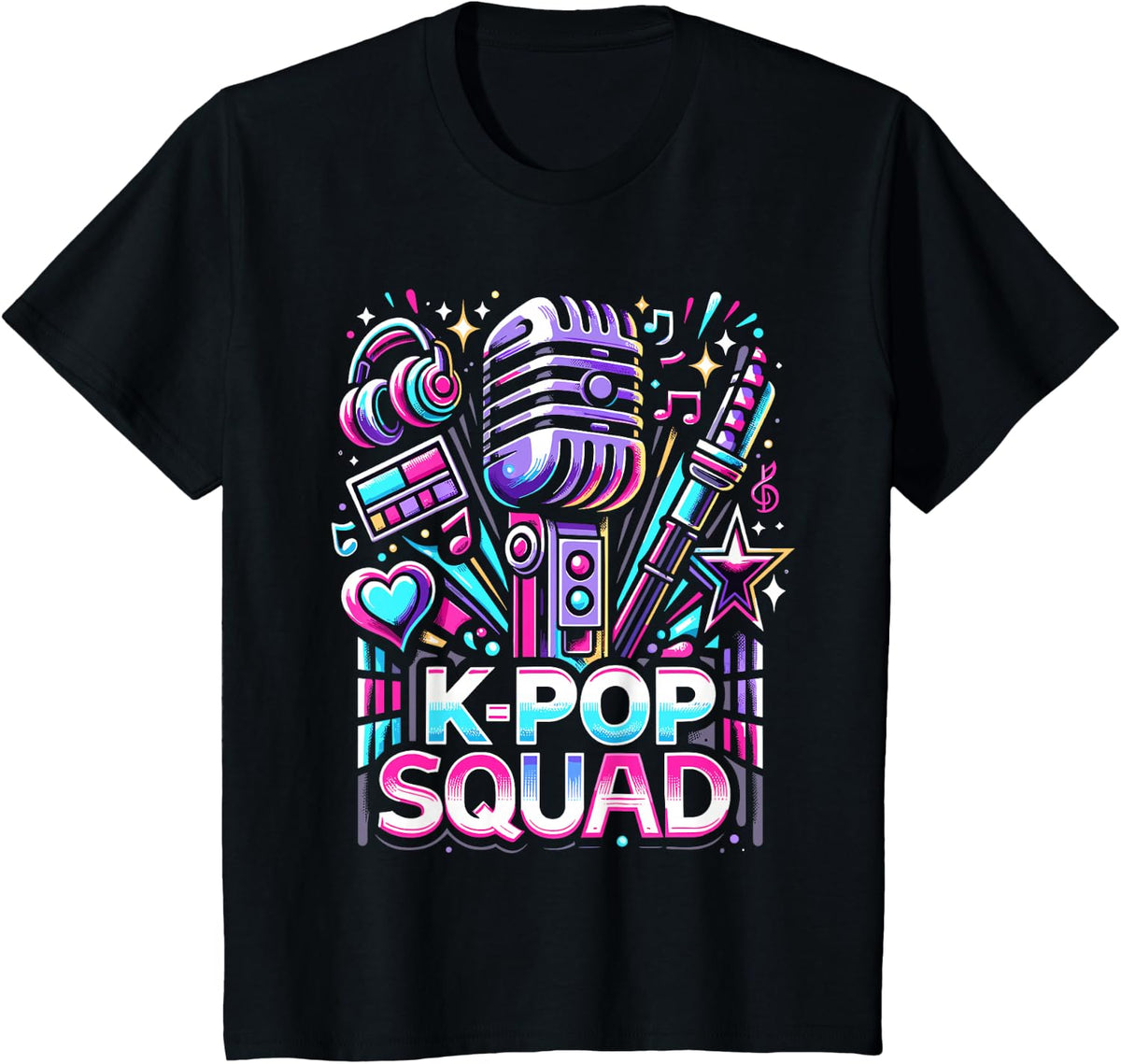 K-Pop Squad | K Pop Design for K-Pop Lovers, Music | K-Pop T-Shirt - Black